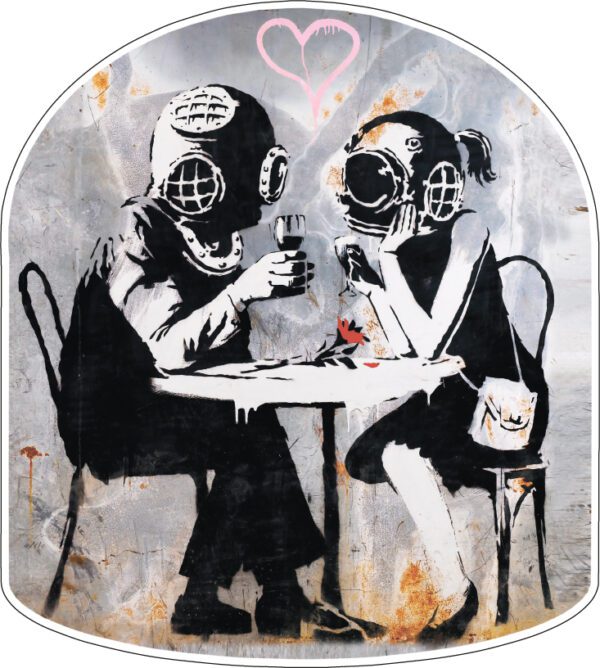 Kissing-Divers-Think-Thank-Banksy-Graffiti-wall-Art-vinyl-sticker