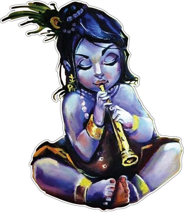 Krishna With Flute Art vinyl sticker