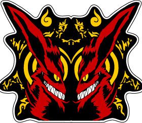Kurama Nine Tails Fox Spirit Jinchuriki Naruto Shippuden Vinyl Sticker