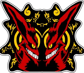 Kurama Nine Tails Fox Spirit Jinchuriki Naruto Shippuden Vinyl Sticker