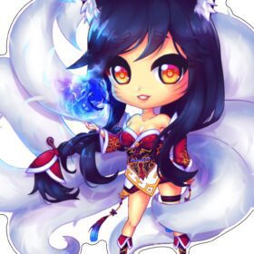 League Of Legends Ahri vinyl sticker