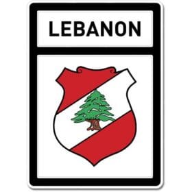 Lebanon Crest Coat of Arms Black Wall Window Car Sticker