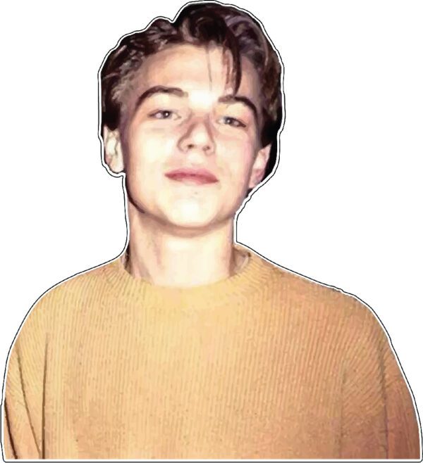 Leonardo Wilhelm DiCaprio Young Child Teen Actor Vinyl Sticker