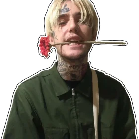 Lil Peep Beamer Boy Rose In Mouth Vinyl Sticker