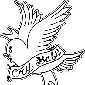 Lil Peep Cry Baby Mixtape Hip Hop Vinyl Sticker