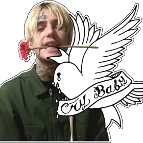 Lil Peep Gustav Goth Boi Rose Cry Baby Dove Vinyl Sticke