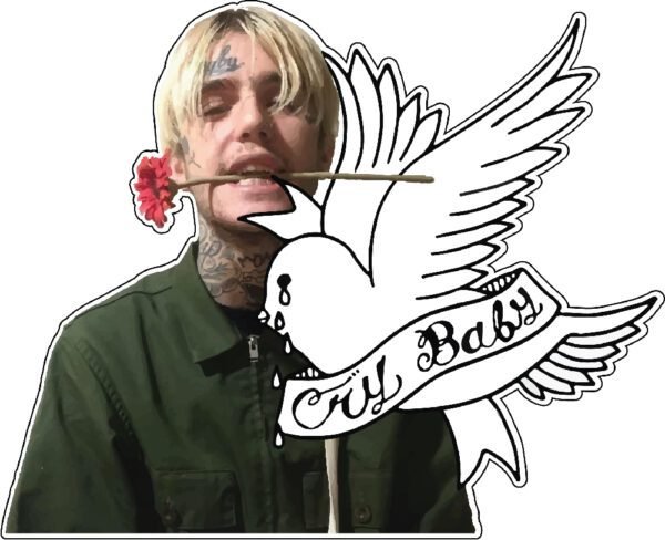 Lil Peep Gustav Goth Boi Rose Cry Baby Dove Vinyl Sticke