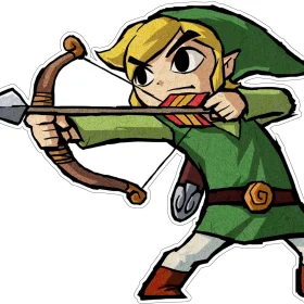 Link Bow Toon vinyl sticker printed