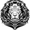 Lion Head Heraldic Emblem Symbol Cut Out Vinyl Decal