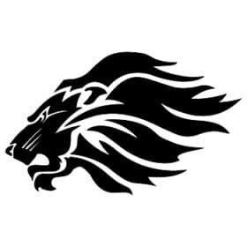 Lion Tiger Heraldic Symbol Cutout Vinyl Decal