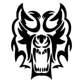 Lion Tiger Tatto style Cutout Vinyl Decal