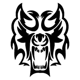 Lion Tiger Tatto style Cutout Vinyl Decal