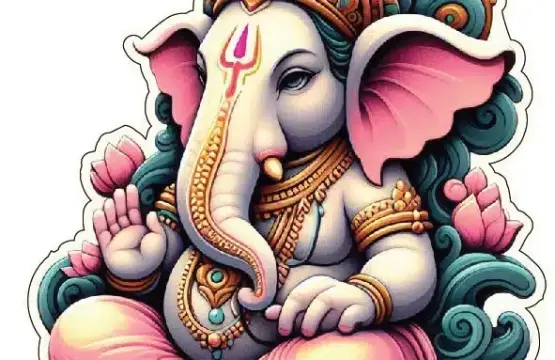Lord Ganesha Divine Blessings For Prosperity Wisdom And Good Fortune Hindu Symbol Spiritual Growth vinyl sticker