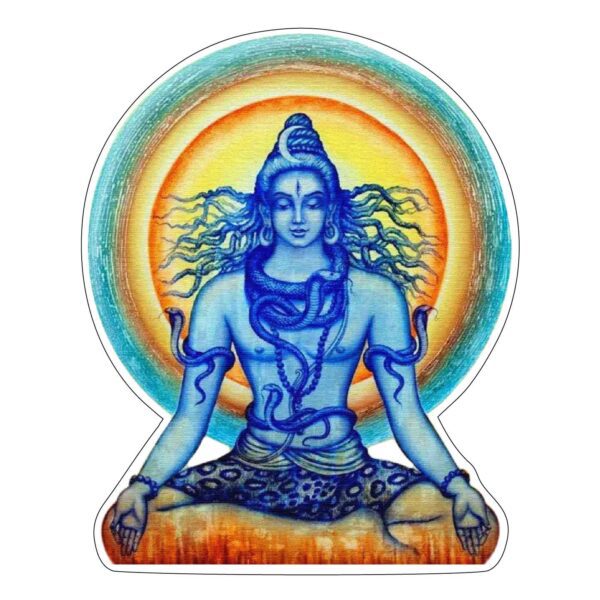 Lord Shiva In Meditation Aura Master Of Mercy And Compassion Vinyl Sticker