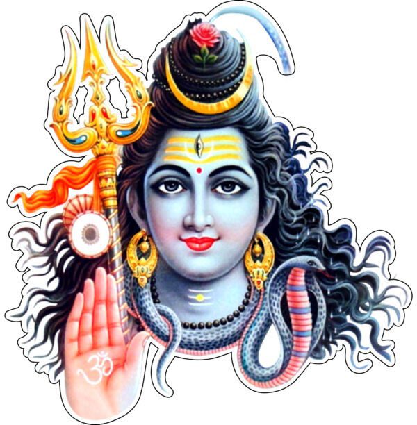 Lord Shiva Om Hand Blessing Art Vinyl Sticker