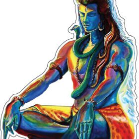 Lord_Shiva_Meditation vinyl sticker