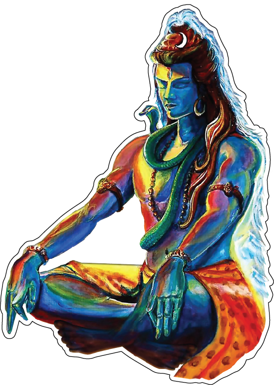 La nascita di Lord Shiva Meditation Art Vinyl Sticker