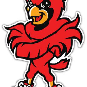 Louisville Cardinals 10 NCAA Logo vinyl sticker