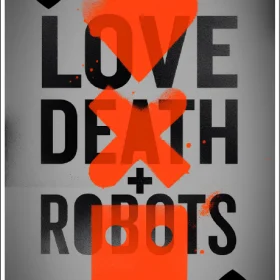 Love Death Robots Logo Netflix Science Fiction Sign vinyl sticker / printed decal / label / autocollant / wall poster