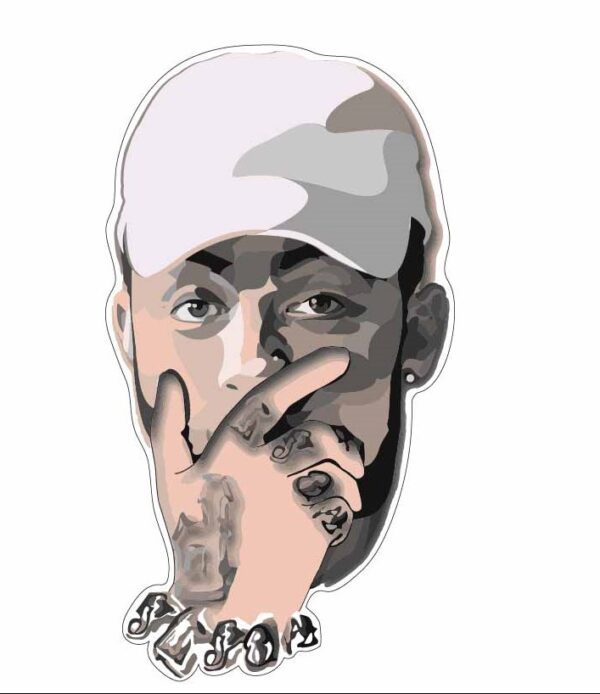 Mac Miller Portrait Picture Hip hop Rap Art vinyl sticker