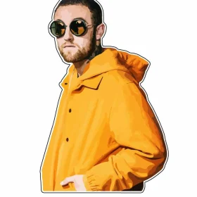 Mac Miller Rapper Larry Fisherman vinyl sticker