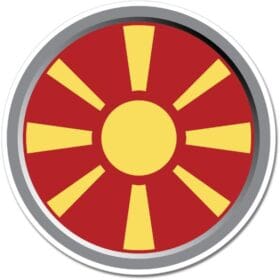 Macedonia Round Flag Wall Window Car Vinyl Sticker Decal
