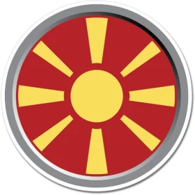 Macedonia Round Flag Wall Window Car Vinyl Sticker Decal