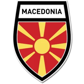 Macedonia Shield Crest Black Wall Window Car Sticker Decal