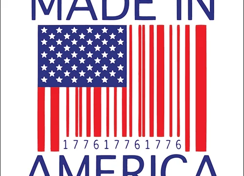 Made In America Flag vinyl sticker