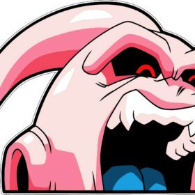 Majin Buu Peeker vinyl sticker
