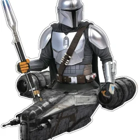 Mandalorian Din Djarin Razor Crest Spaceship vinyl sticker