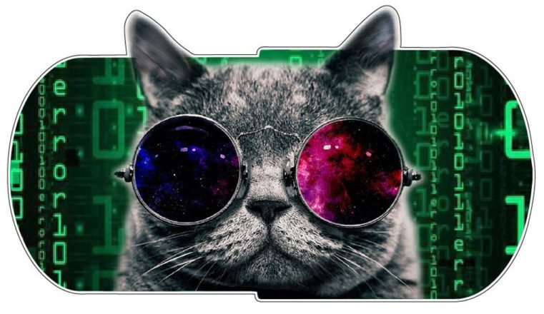 Matrix Cat Morpheus Glasses vinyl sticker