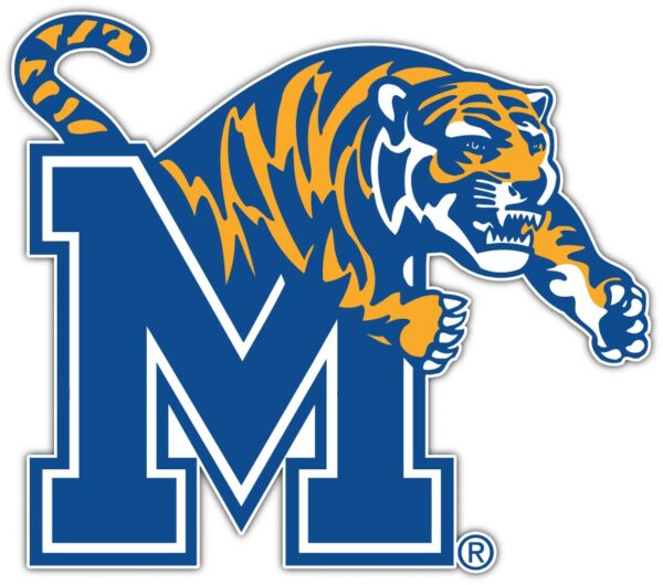 Memphis Tiger 1 NCAA Logo vinyl sticker