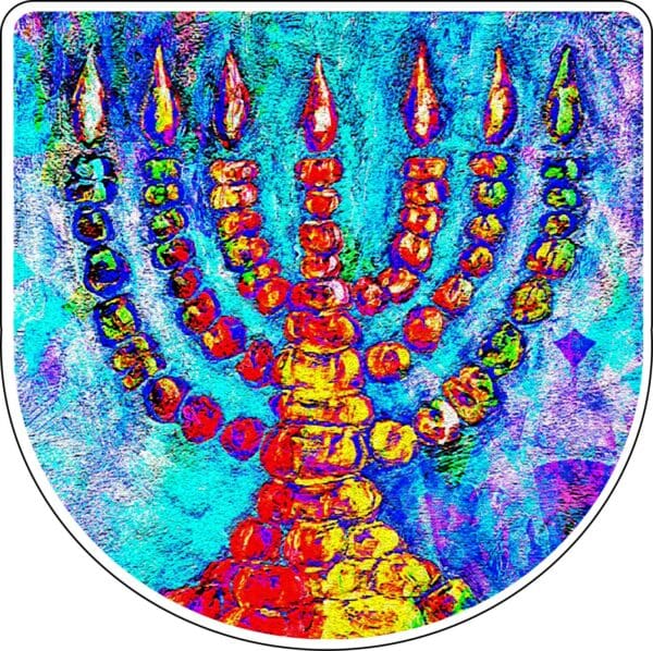 Menorah Hanukkah Hebrew Temple Art Israelites Messianic Yahweh Elohim vinyl sticker