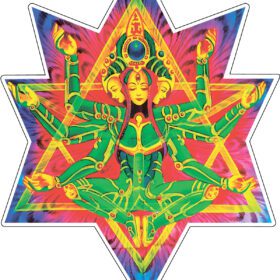 Merkabah Goddess vinyl sticker