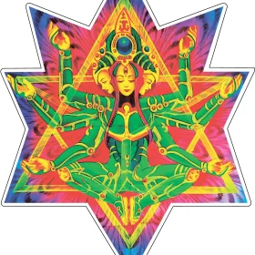 Merkabah Goddess vinyl sticker