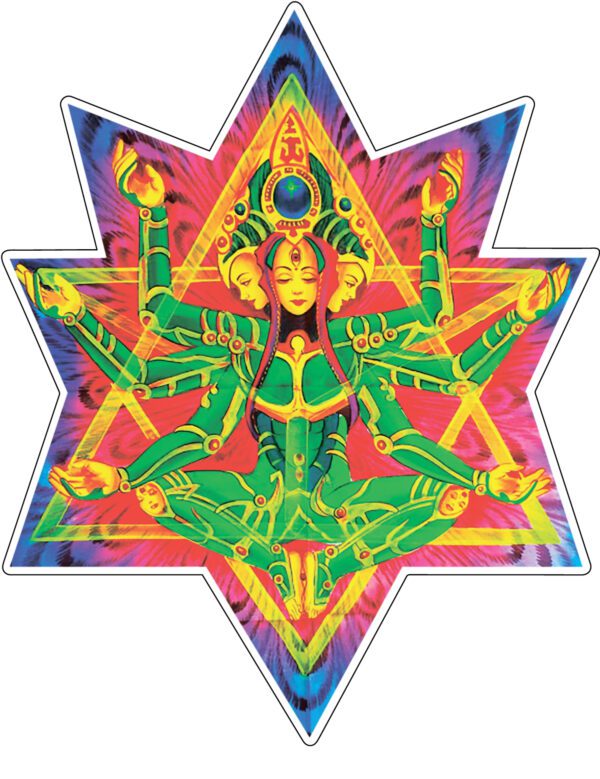 Merkabah Goddess vinyl sticker