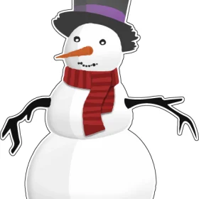 Merry Christmas Set Santa Claus Snowman New Year vinyl sticker