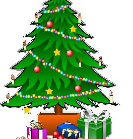 Merry Christmas Set Tree vinyl sticker