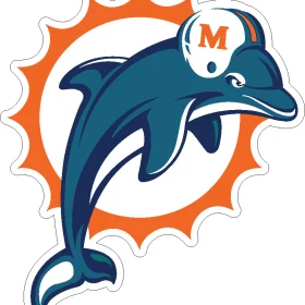 Miami Dolphins NFL Football 1vinyl sticker
