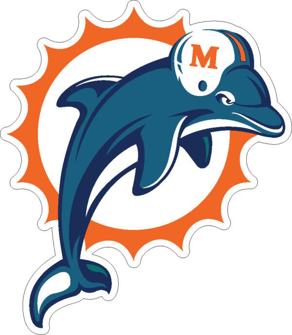 Miami Dolphins NFL Football 1vinyl sticker