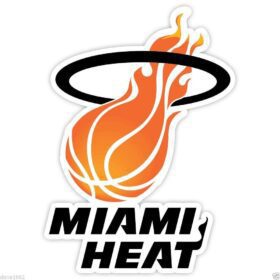 Miami Heat NBA Logo Basketball vinyl sticker