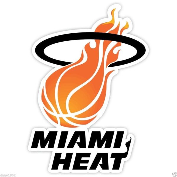 Miami Heat NBA Logo Basketball vinyl sticker