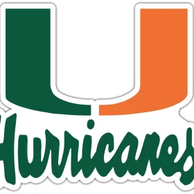 Miami Hurricane 5 NCAA Logo vinyl sticker