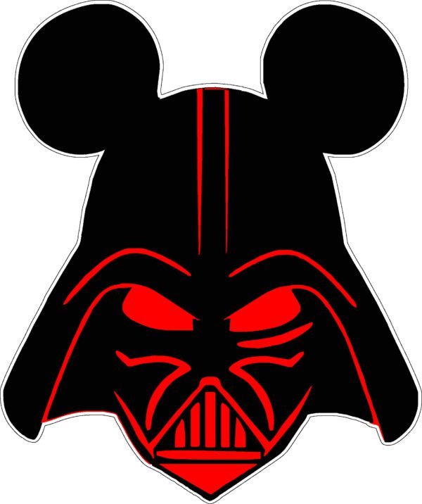 Mickey Mouse Darth Vader vinyl sticker