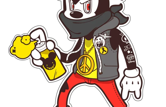 Mickey Mouse Gangster Graffiti vinyl sticker