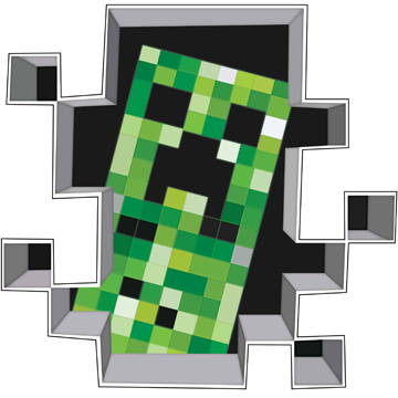 Detail] Creeper Wall Face : r/Minecraft