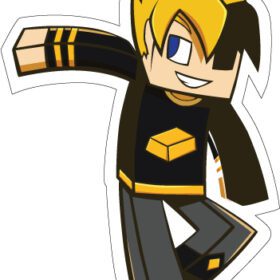 Minecraft Gold solace vinyl sticker