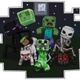 Minecraft-Video-Game-Scary-Mobs-Vinyl-Sticker