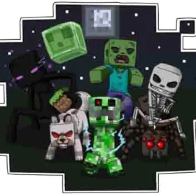 Minecraft-Video-Game-Scary-Mobs-Vinyl-Sticker